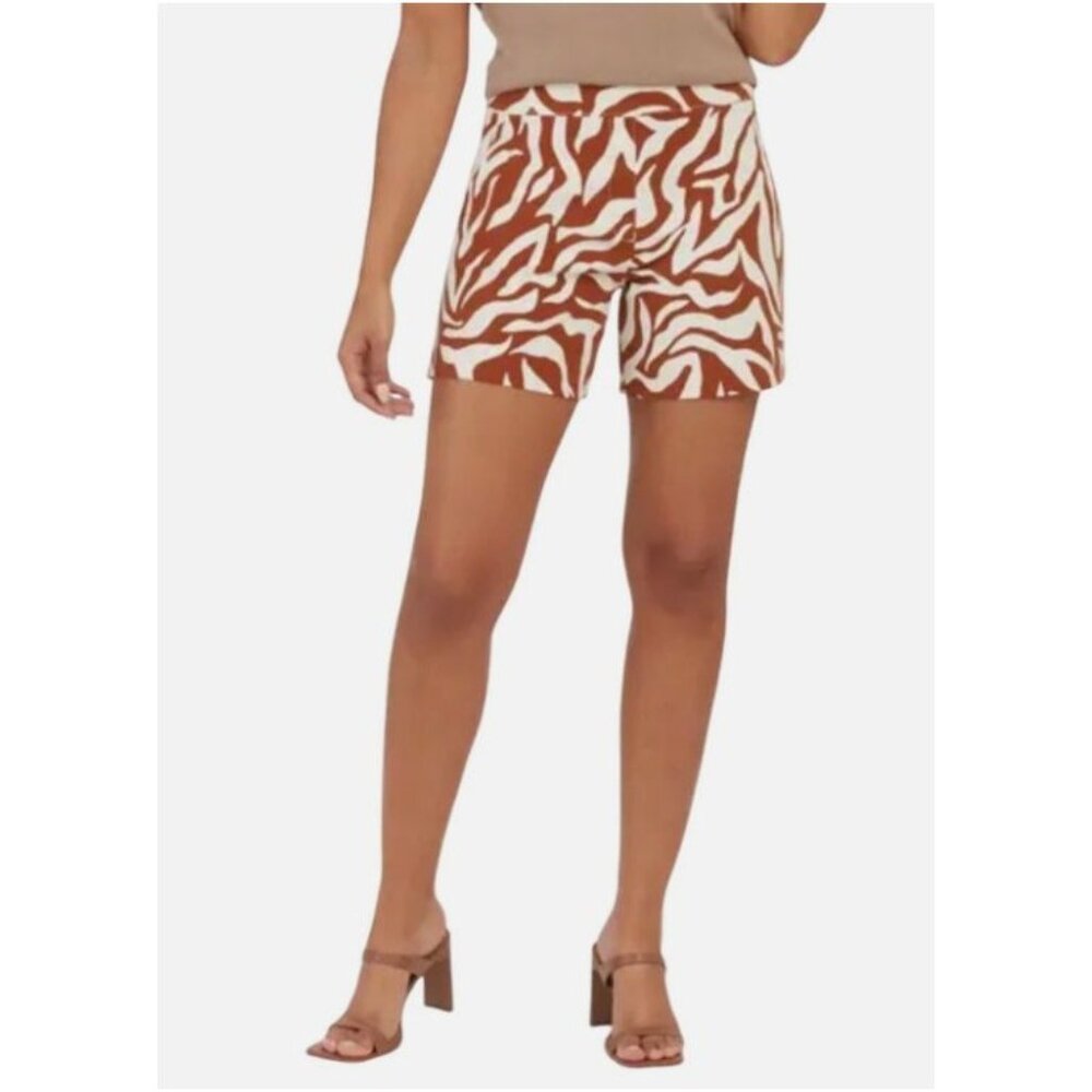 Spanx High Waisted Zebra Print Shorts Size Small
